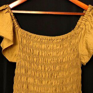 Beautiful  Moon River Smocked Bodice Cotton Long Dress: Size M